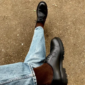 Genuine Leather Men's Derby Black Brown Classic