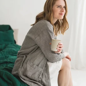 Handmade Linen Robe: Lightweight Loungewear Bathrobe