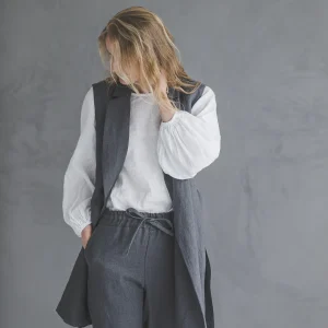 Renaissance Puff Sleeve Victorian Linen Blouse