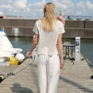 Short Sleeve Summer Polka Dot Top Bachata