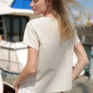 Short Sleeve Summer Polka Dot Top Bachata