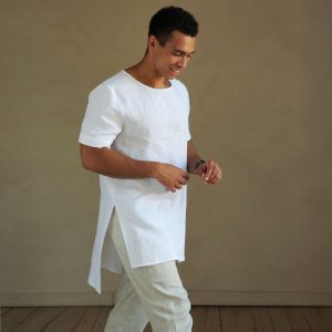 Maxi Mens Linen T Shirt Basic For Men